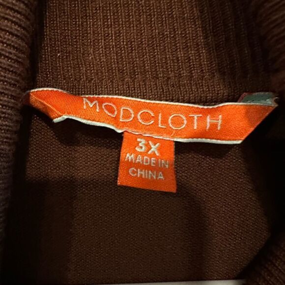 ModCloth charter school brown turtleneck sweater - Picture 4 of 4